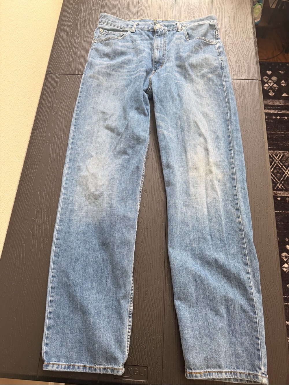 Levi's Light Blue Denim Jeans with Gold Stitching